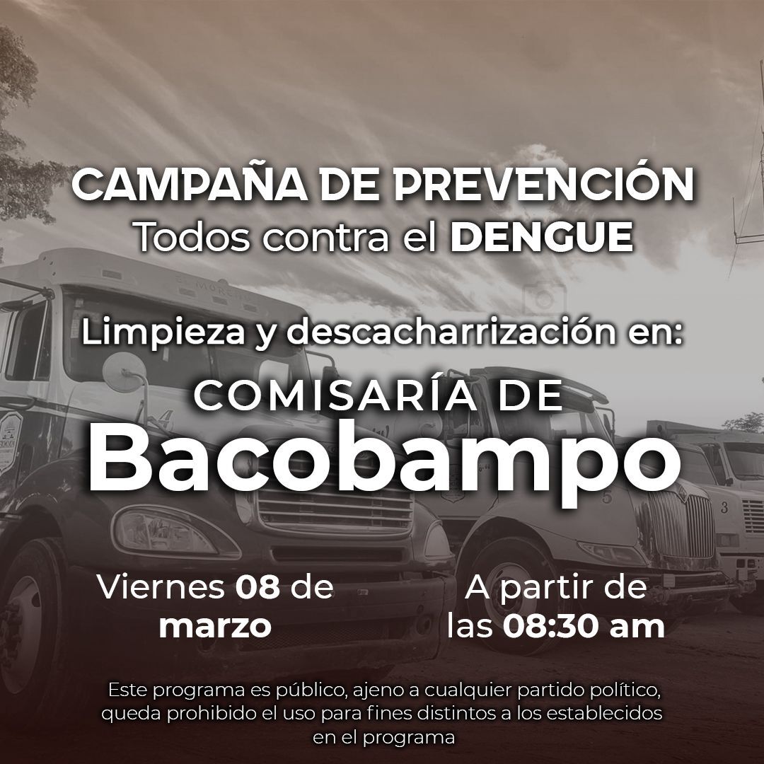 Campaña de Limpieza y Descacharrización “Todos contra el Dengue” - SP ...